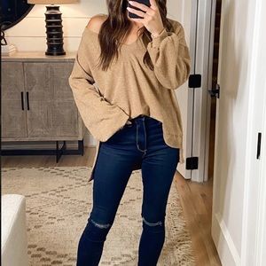 Monticello Balloon Sleeve Top | Hazelnut Med